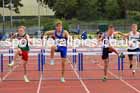 Boys Under-15s 80 metres hurdles, 2023 Northern Under-13s, Under-15s and Under-17s, Middlesbrough.  Photo: David T. Hewitson/Sports for All Pics